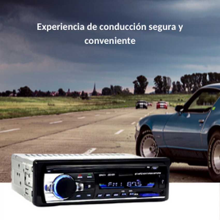 NK Auto Radio Coche - 1 DIN - 4x40W - Bluetooth 5.0, Función AUX,  Reproductor MP3 y x2 USB