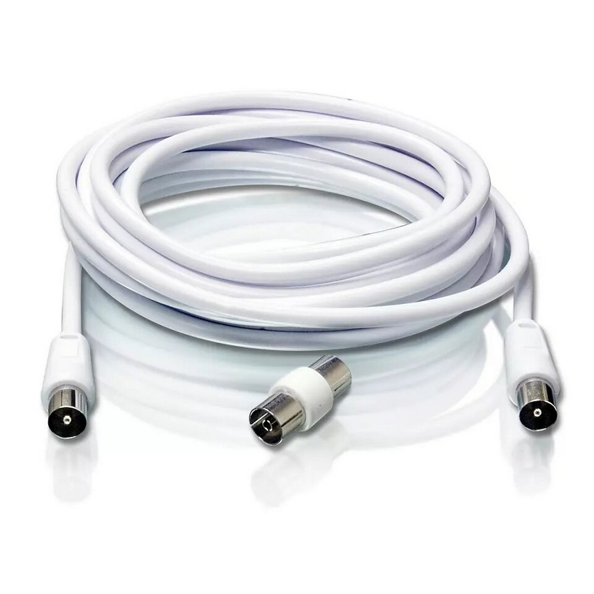 Cable coaxial de alta calidad macho/hembra para antena de TV (2,5 metros) -  Cable de antena de TV - LDLC