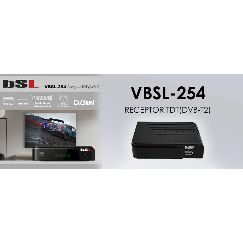 BSL Sintonizador/Receptor TDT Televisión con Mando VBSL-254