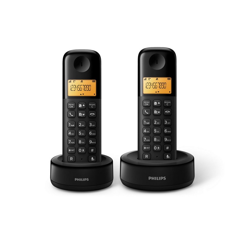 Philips Teléfonos Duo Fijos Inalámbricos D1602B
