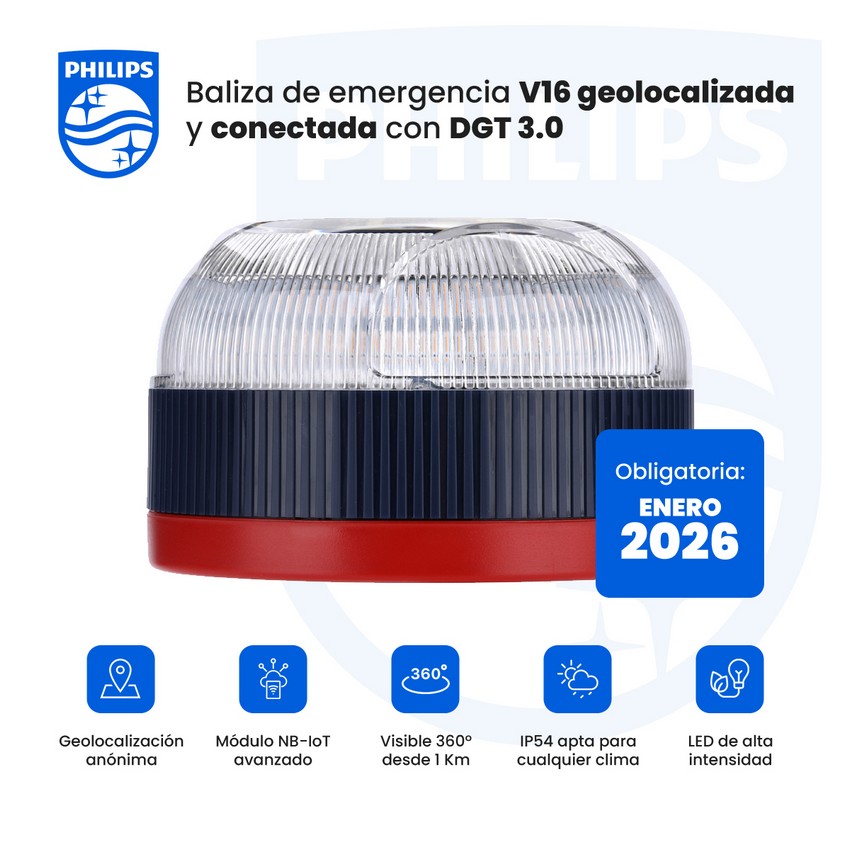 PHILIPS Baliza v16 Conectada con Geolocalización SFL1000M/10 - Imagen 2