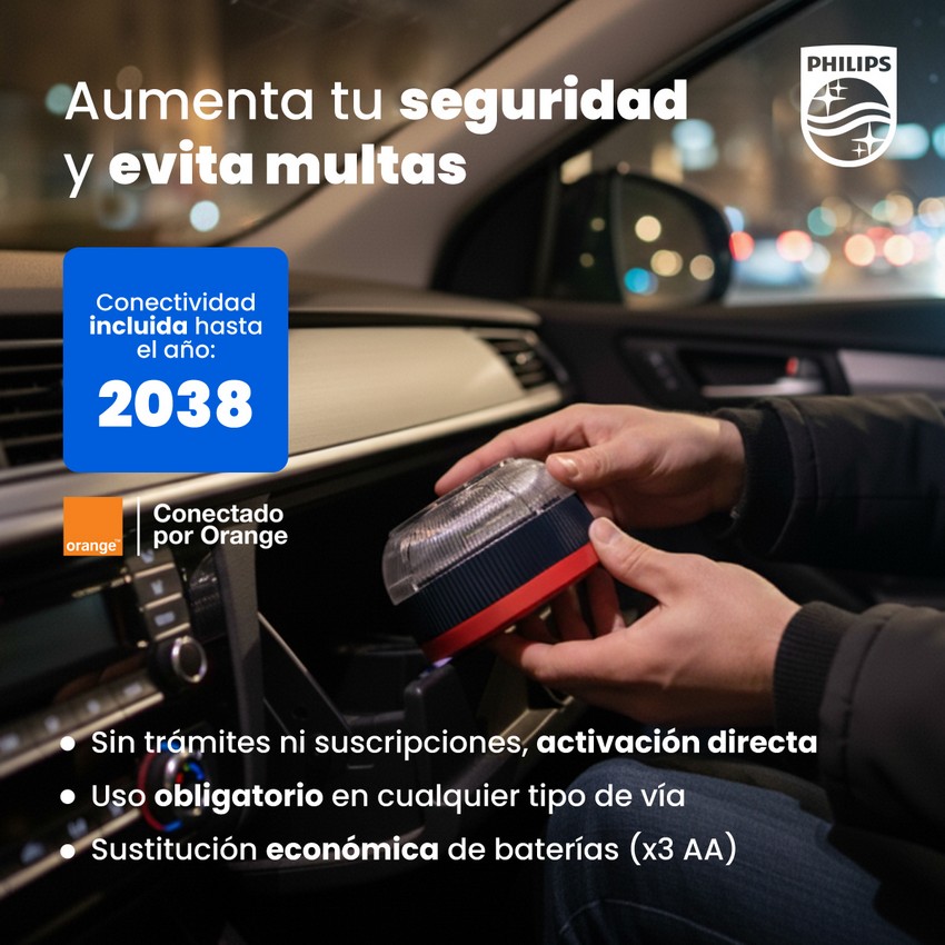 PHILIPS Baliza v16 Conectada con Geolocalización SFL1000M/10 - Imagen 5